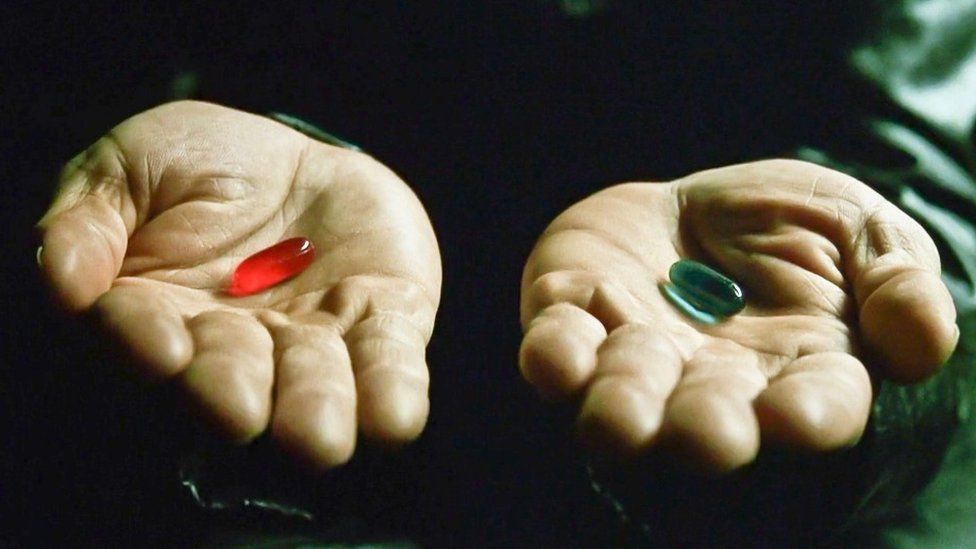 The Matrix: Red Pill vs. Blue Pill Meme
