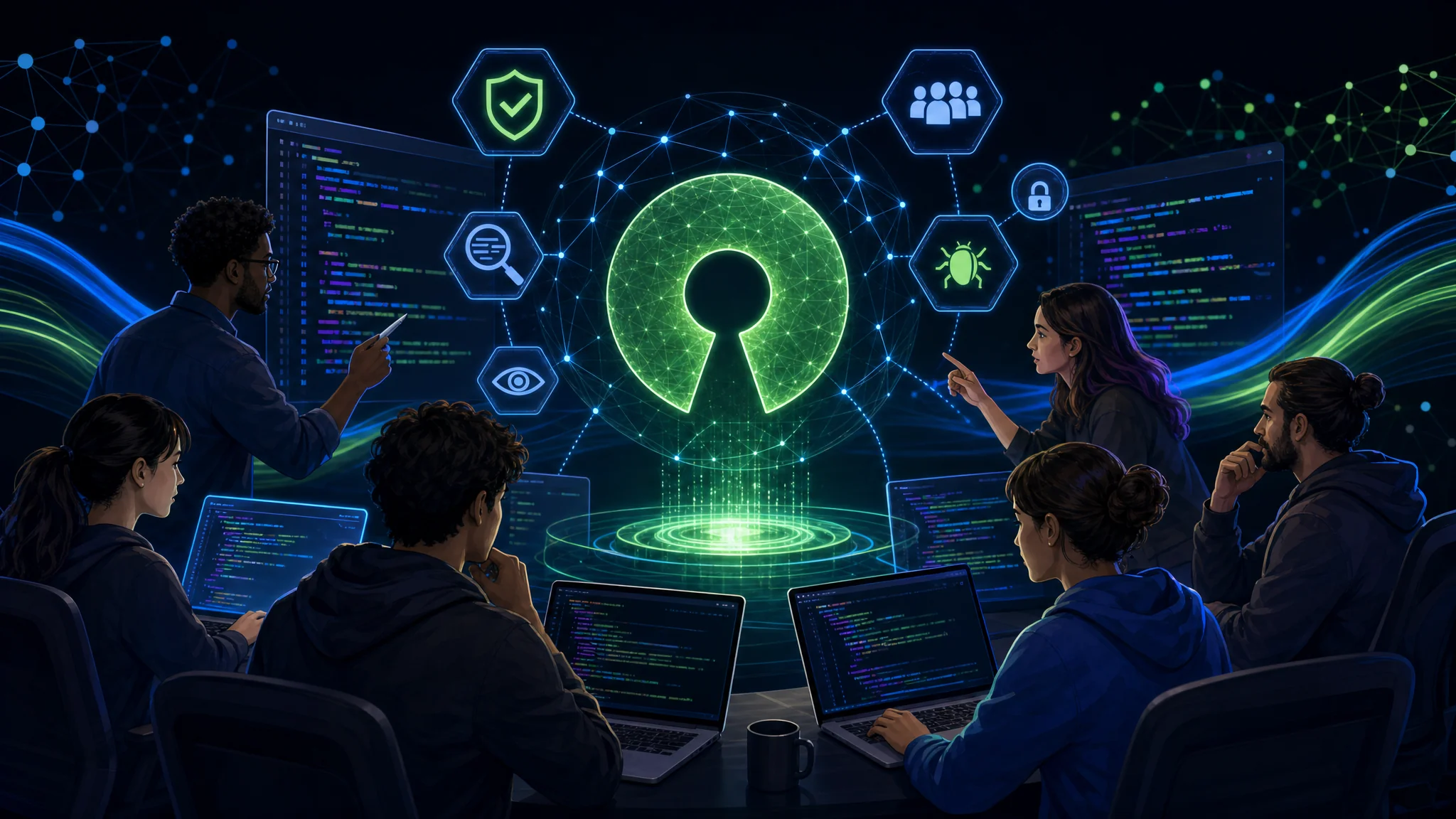 Infographic comparing common password manager security myths against factual best practices for browser storage and open-source software