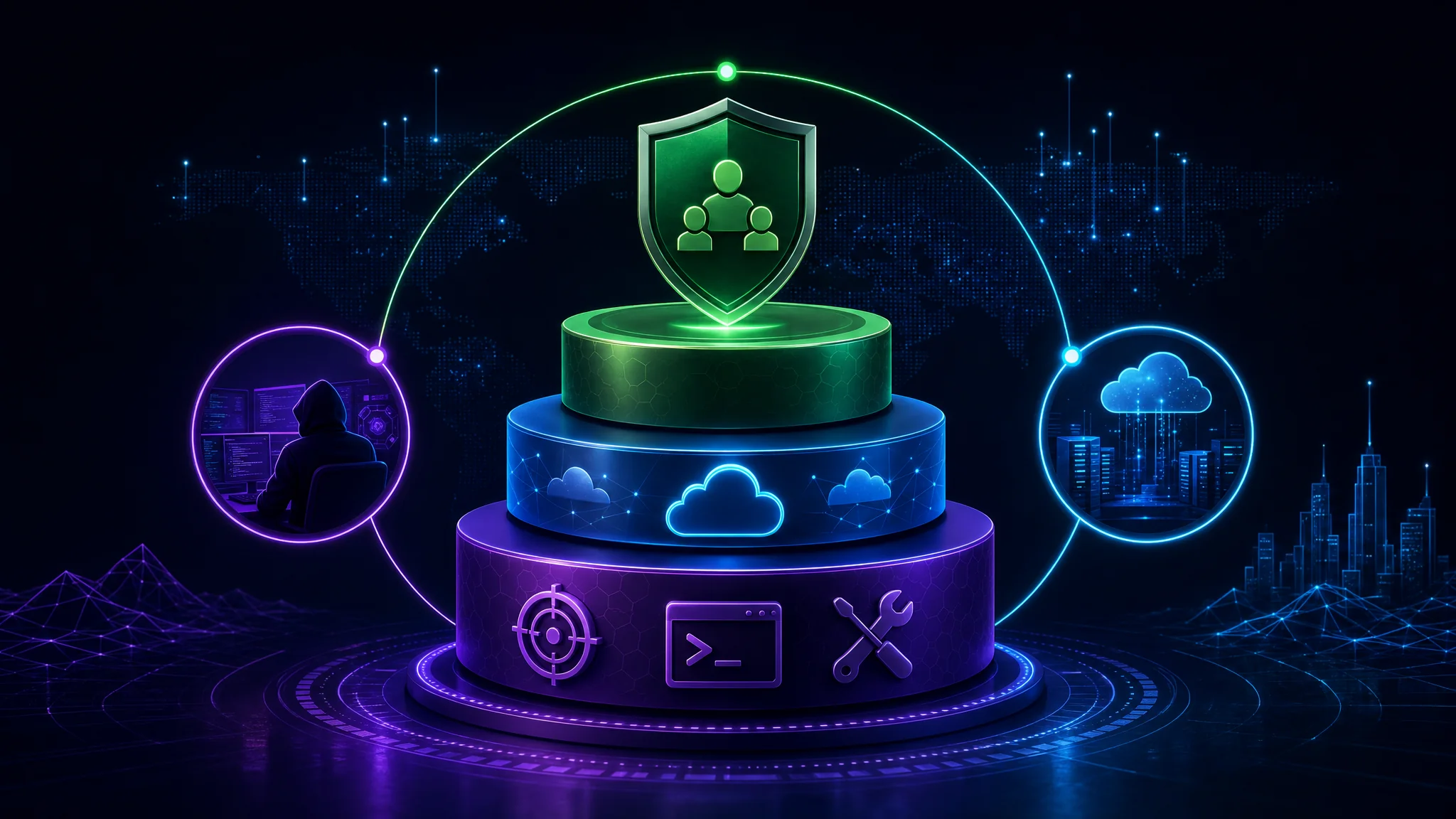 Summary graphic of the recommended cybersecurity certification stack combining cloud credentials, practical hands-on exams, and CISSP management certification