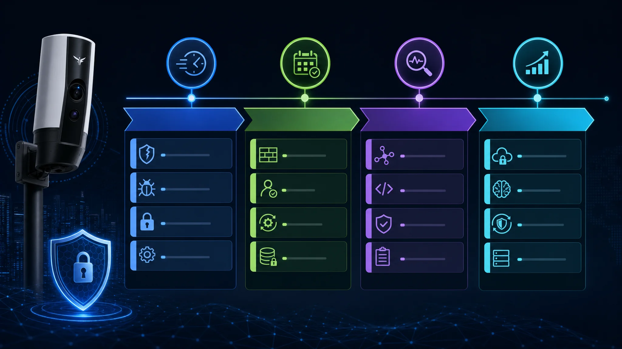 Prioritized remediation roadmap showing immediate, 30-day, 90-day, and long-term security fixes Flock Safety should implement to address critical vulnerabilities