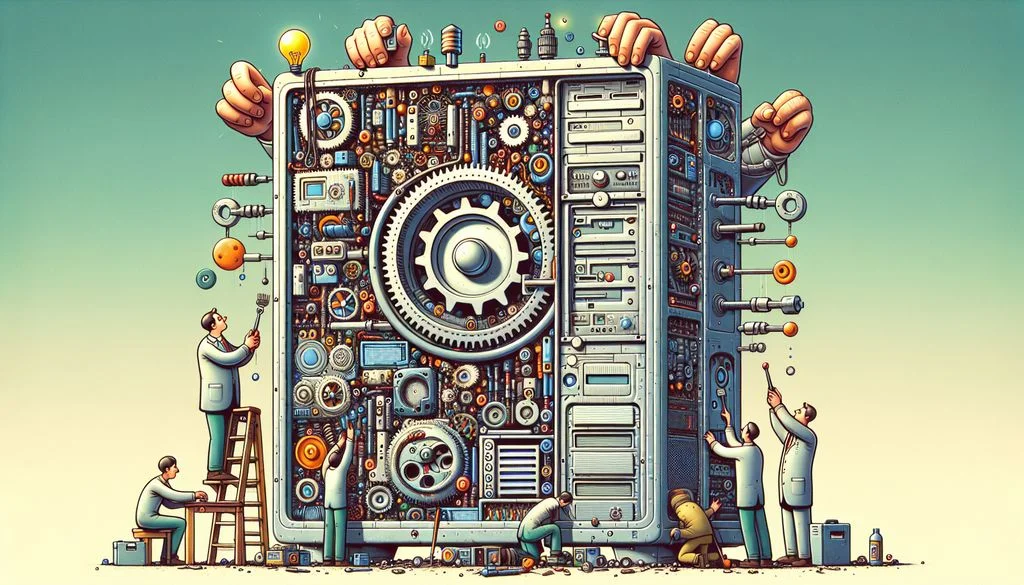 Illustration accompanying the section on cleaning and dusting a computer