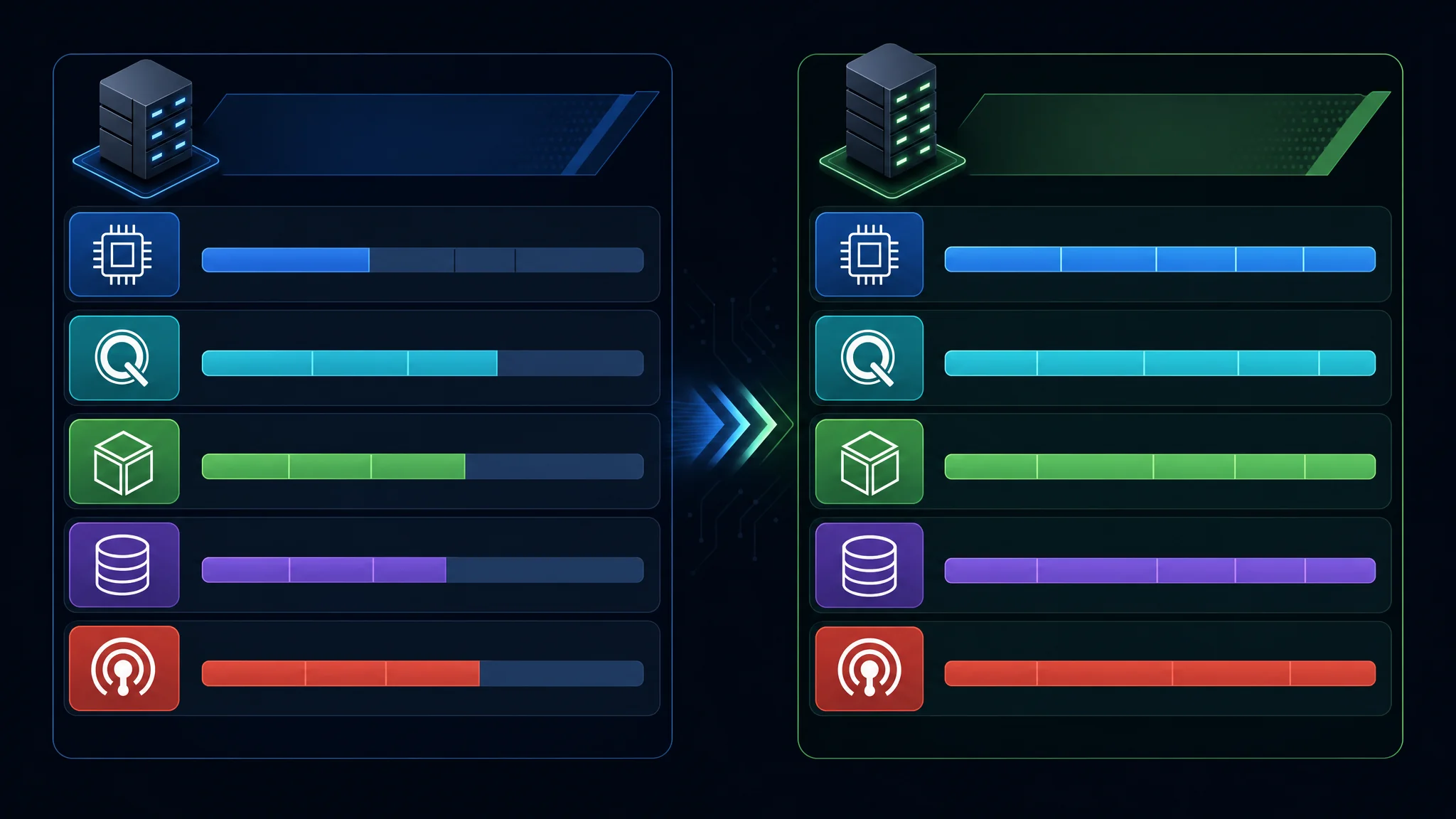 Side-by-side comparison diagram of Proxmox VE 8 and VE 9 showing component version changes for kernel, QEMU, LXC, ZFS, and Ceph
