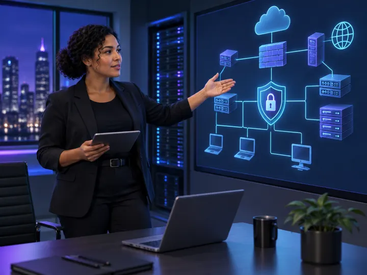 Illustration of a security architect at work, representing the video's INTJ pairing