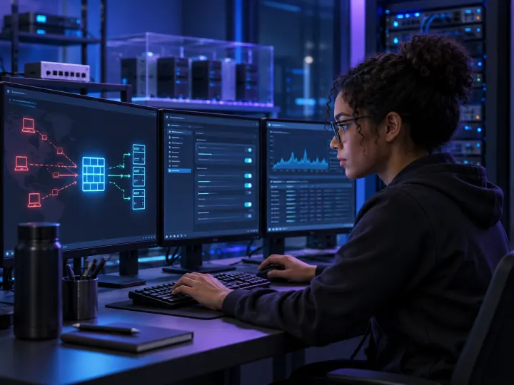 Illustration of a security engineer at work, representing the video's ISTP pairing