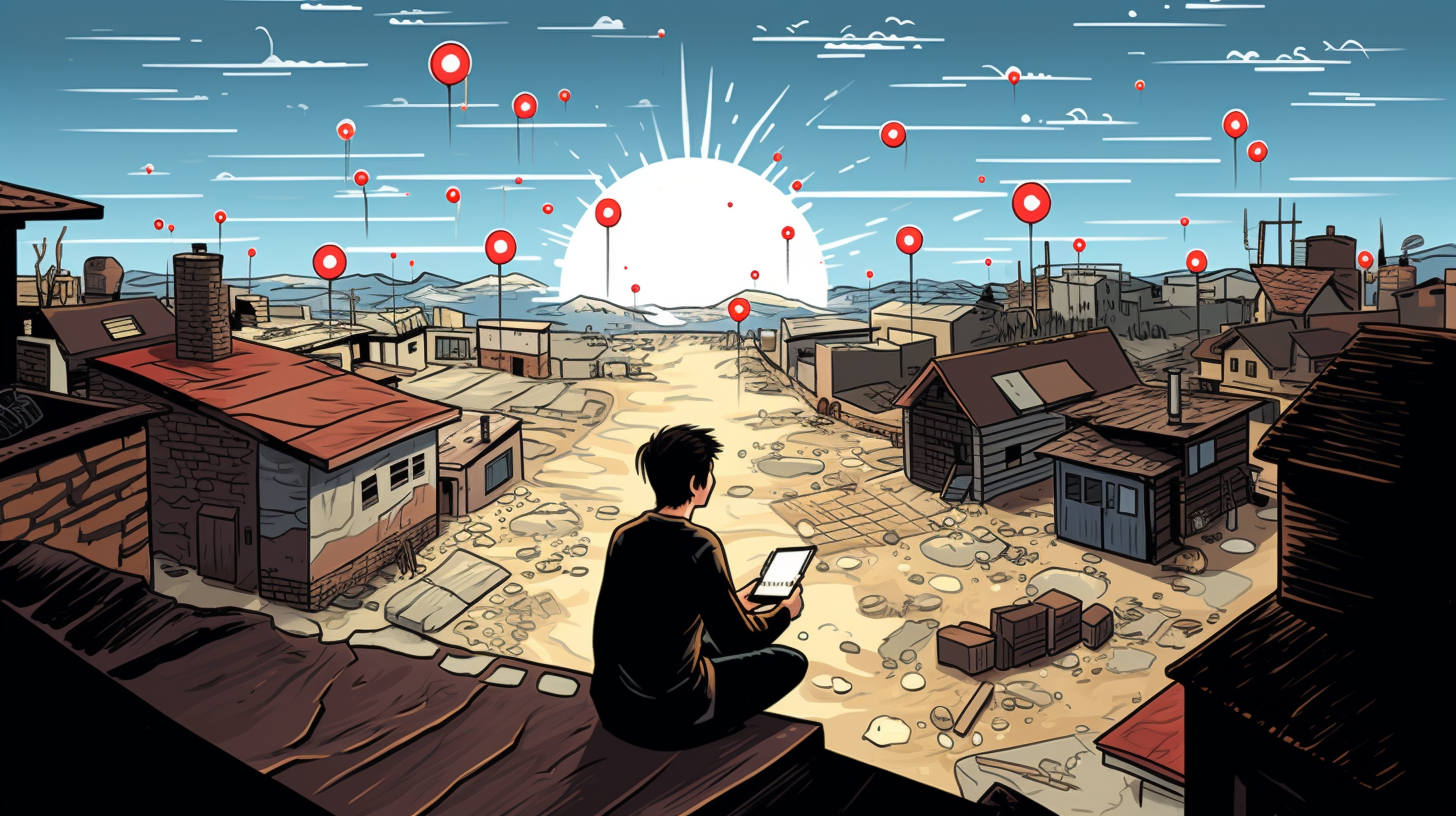 A cartoon illustration depicting a person placing access points in strategic locations for optimal wireless coverage and performance.