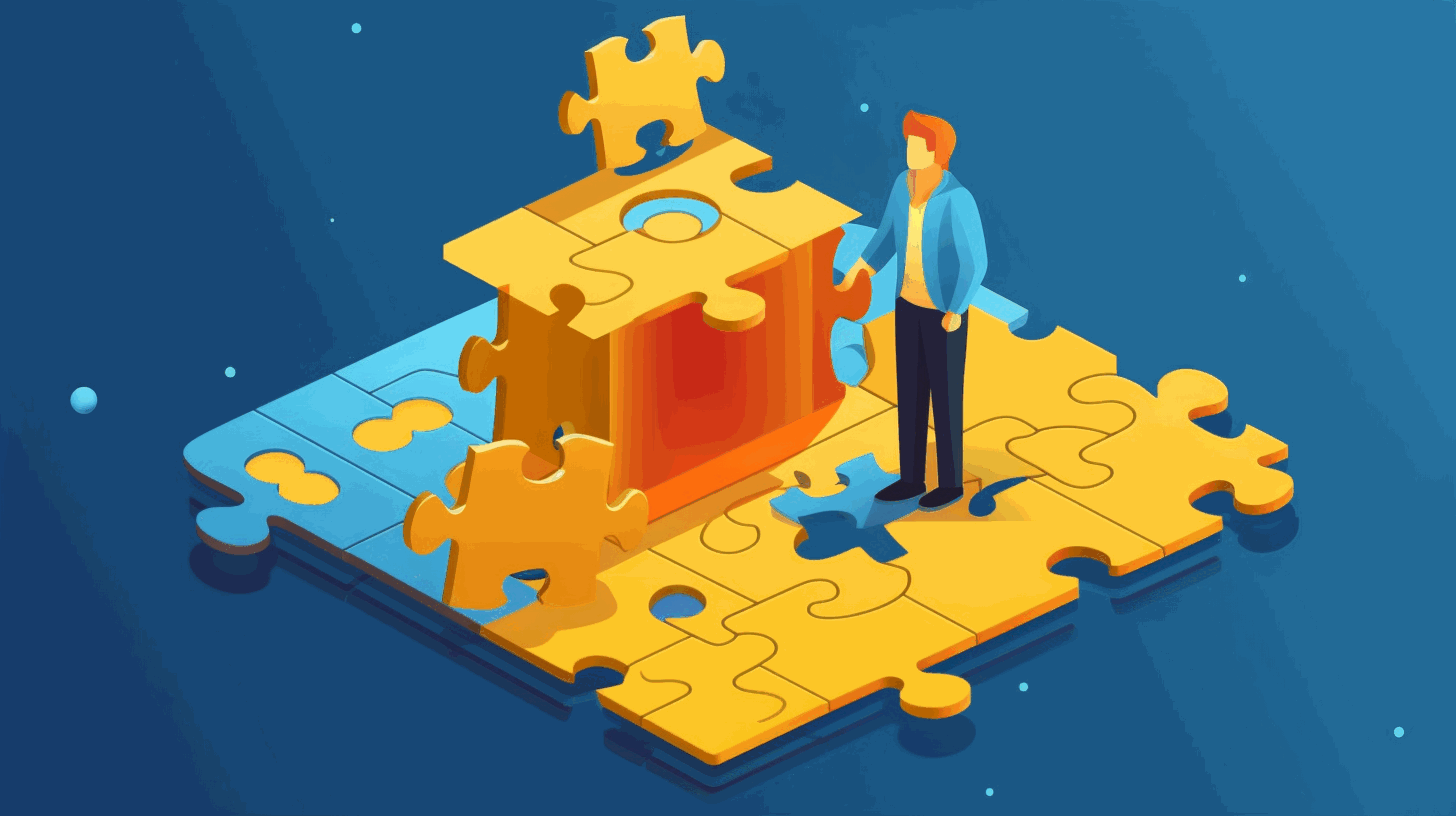 An image depicting a puzzle piece representing data being placed into a database, symbolizing the decision-making process of choosing the right database management system.