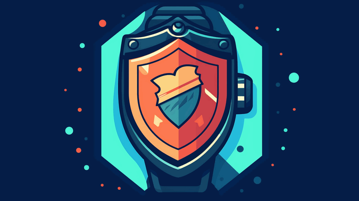 Illustration of a smartwatch with a shield symbolizing data privacy