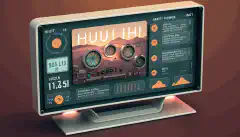 A 3D animated art style image of a computer screen displaying a Helium hotspot dashboard with notifications popping up on the screen. The image is surrounded by icons representing Linux, Ubuntu, VPS, VM, and Git. 