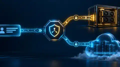 A single API endpoint routing requests to a local GPU model and a remote cloud model on a dark background