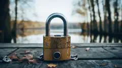 A padlock symbolizing modern security.