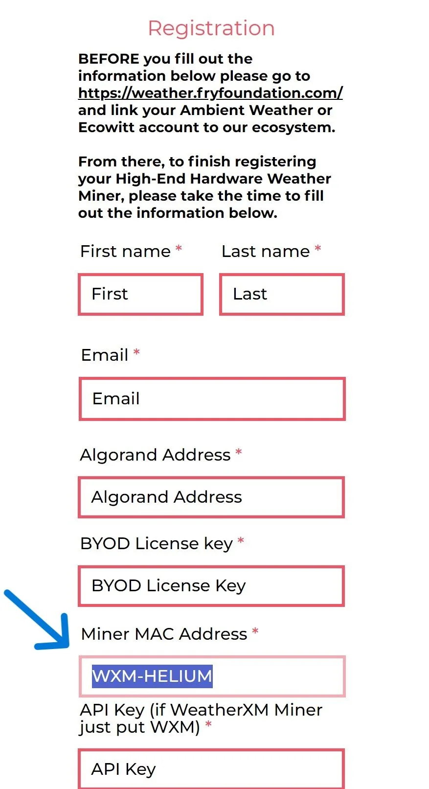 How to Register Helium WeatherXM on FrysCrypto BYOD