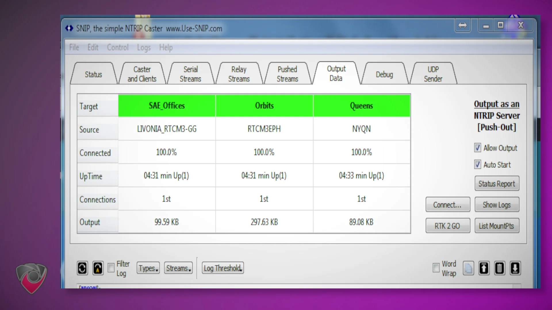 Snip Pushed-Out Data Menu