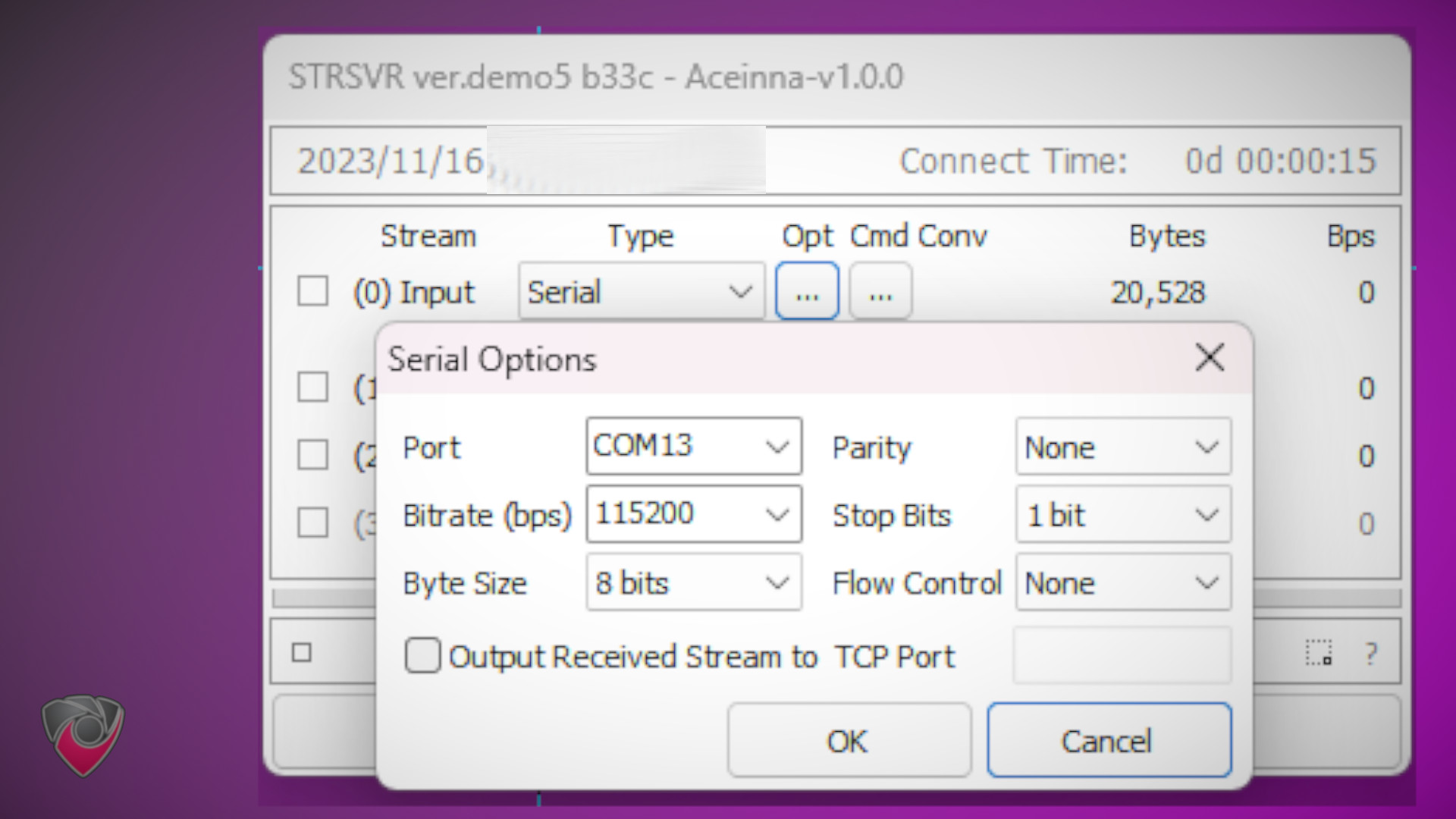 STRSVR Serial Configuration